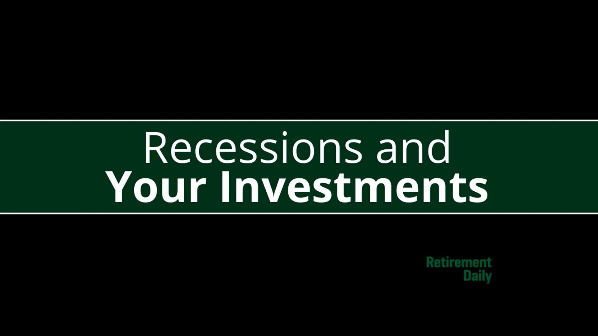 recessions and your investments 1920