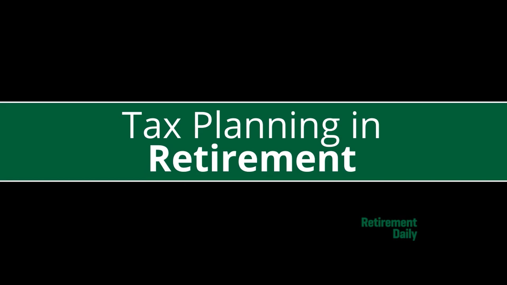 tax planning in retirement 1920